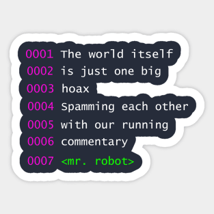 Mr Robot Quote Sticker